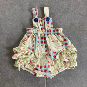 EUC Matilda Jane Baby Girl Bubble Romper, Size 6-12 Months